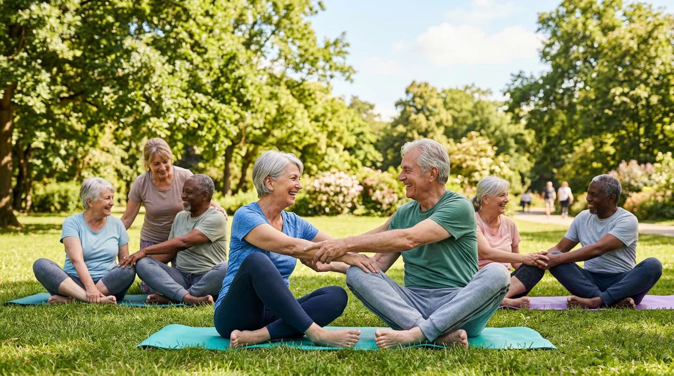 Yoga zu zweit – sanfte Dehnung in der Gruppe